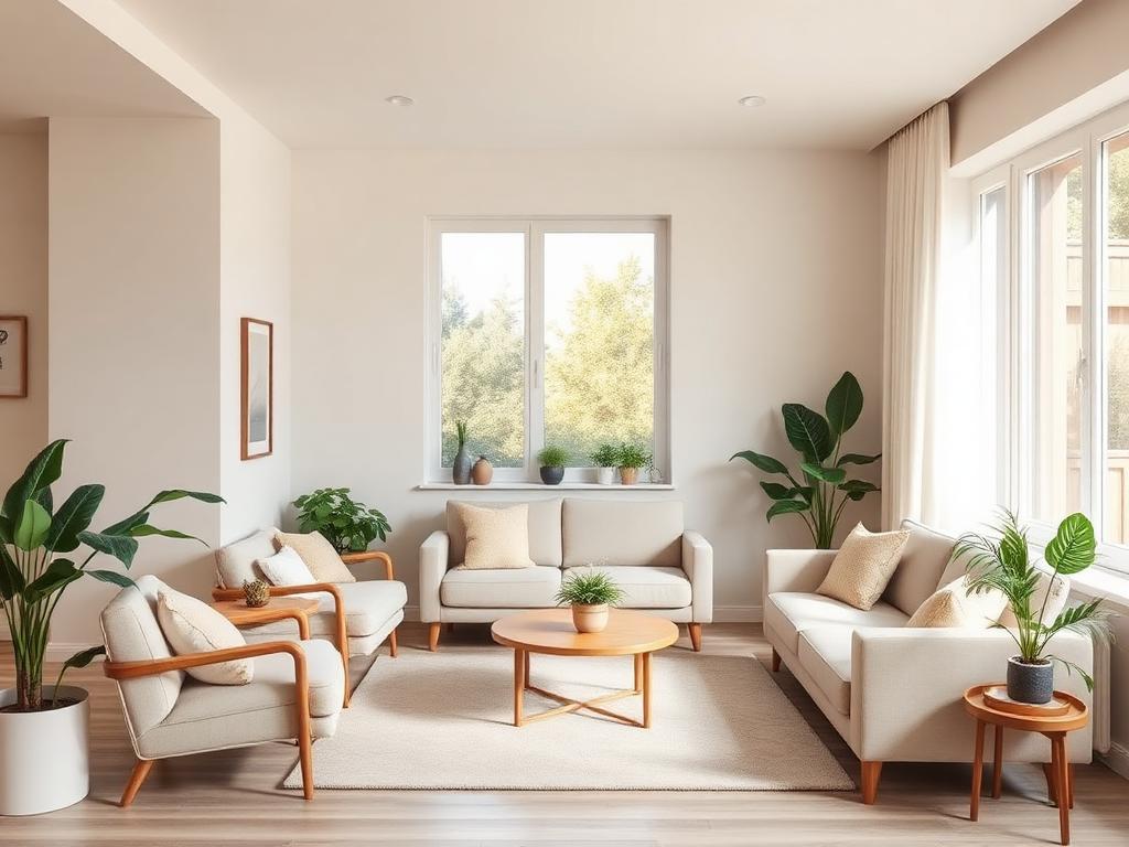 Bright, modern supported living apartment interior